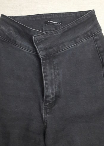 Siyah Midi Boy Regular Fit Kadın Kot Pantolon - Görsel 4