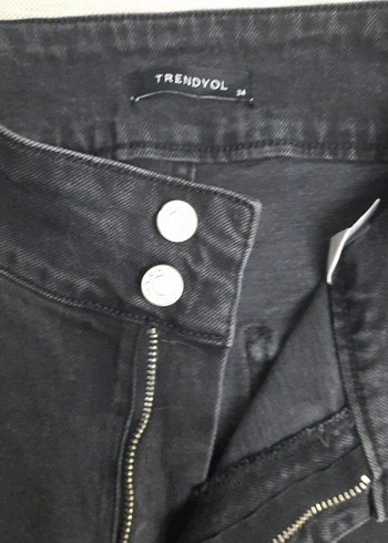 Siyah Midi Boy Regular Fit Kadın Kot Pantolon - Görsel 2