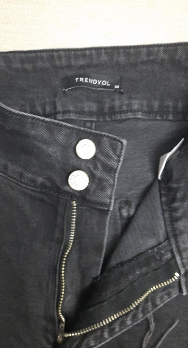 Siyah Midi Boy Regular Fit Kadın Kot Pantolon - Görsel 2