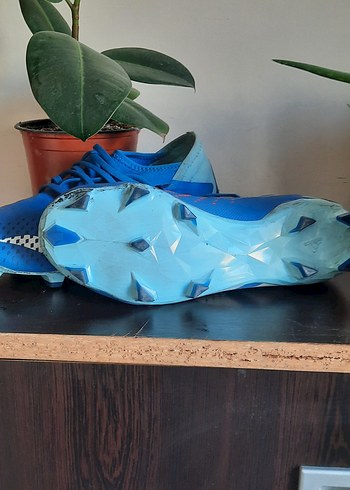 adidas Mavi Bağcıklı Erkek Futbol Ayakkabısı - Görsel 2