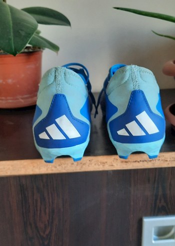 adidas Mavi Bağcıklı Erkek Futbol Ayakkabısı - Görsel 4