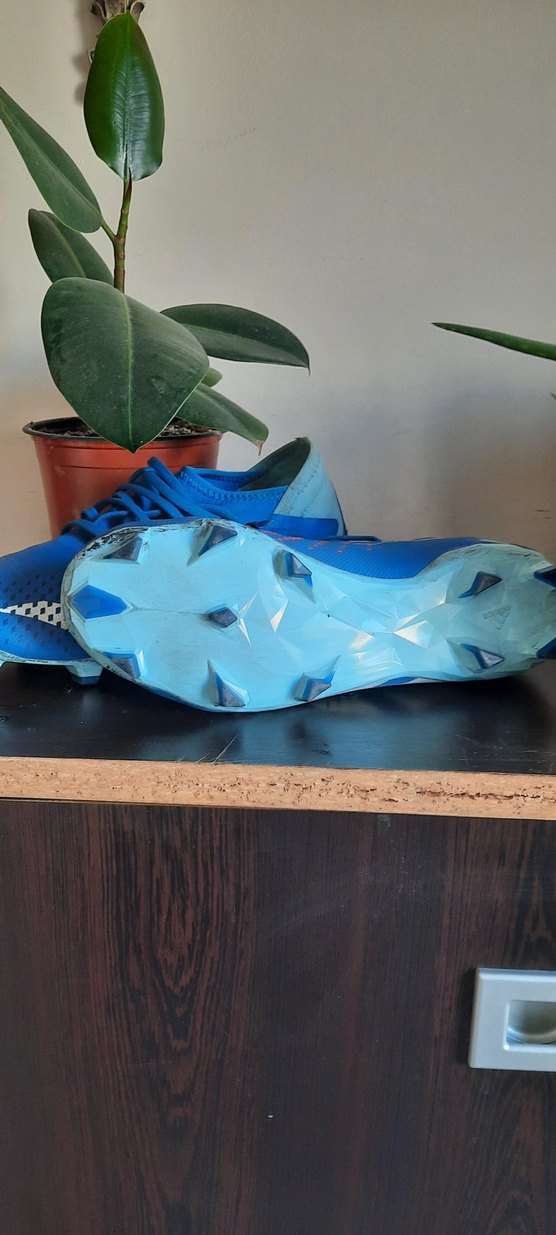 adidas Mavi Bağcıklı Erkek Futbol Ayakkabısı - Görsel 2