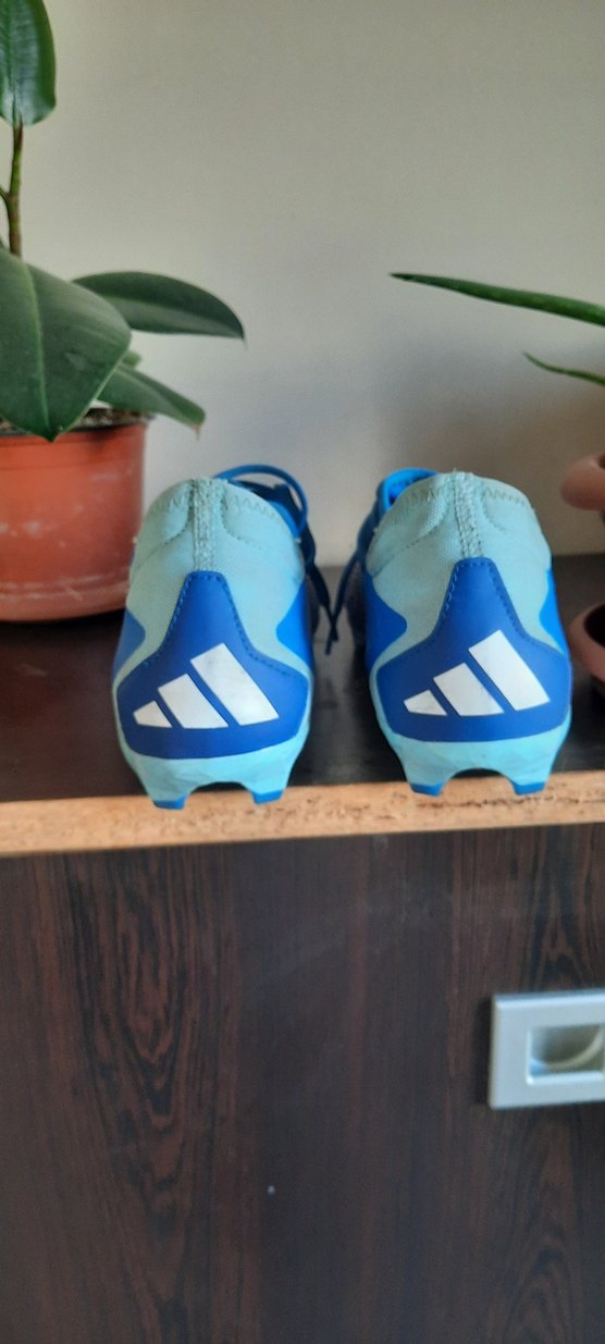 adidas Mavi Bağcıklı Erkek Futbol Ayakkabısı - Görsel 4