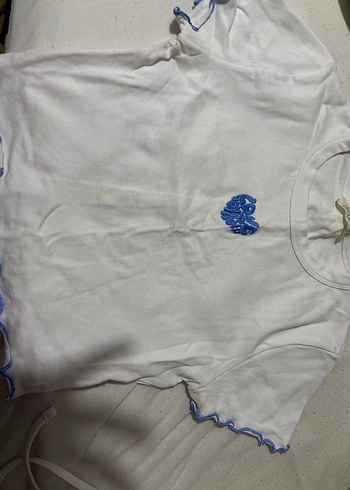 Beyaz göbek üstü tişört - Görsel 2