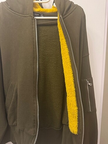 Bershka bershka haki sweatshirt kapüşonlu