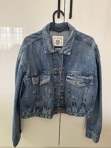Pull and Bear Pull & Beat Crop Denim Ceket