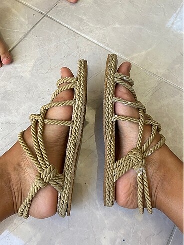 Zara Hasır ip sandalet