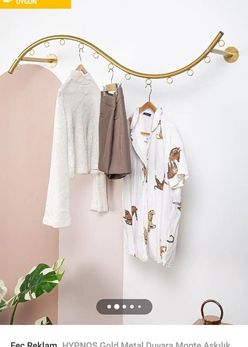 Altın Renkli Parlak Duvar Askısı - Görsel 13