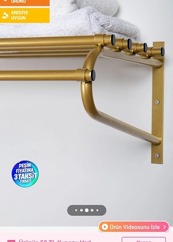 Altın Renkli Parlak Duvar Askısı - Görsel 5