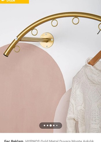 Altın Renkli Parlak Duvar Askısı - Görsel 9