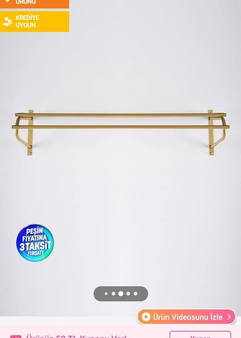 Altın Renkli Parlak Duvar Askısı - Görsel 3