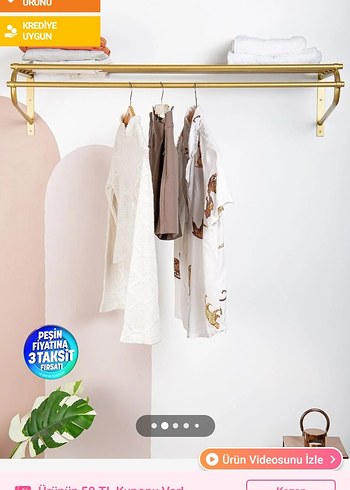 Altın Renkli Parlak Duvar Askısı - Görsel 6