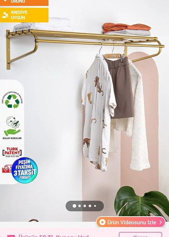 Altın Renkli Parlak Duvar Askısı - Görsel 7