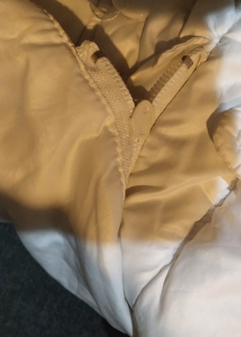 Beyaz Kemerli Kadın Kışlık Mont - Görsel 6