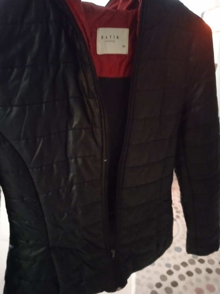 Batik marka Siyah Fermuarlı Kadın Midi Ceket - Görsel 4