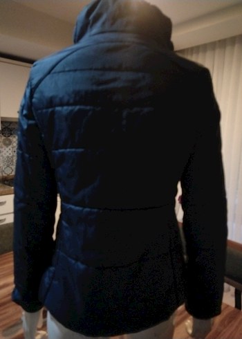 Colin's Fermuarlı Siyah Kadın Midi Mont - Görsel 2