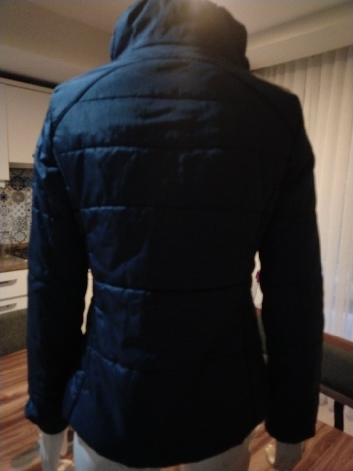 Colin's Fermuarlı Siyah Kadın Midi Mont - Görsel 2