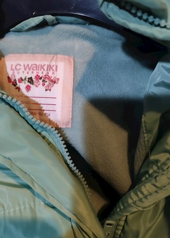 Waikiki Düğmeli Turkuaz kız cocuk Kış Montu - Görsel 3