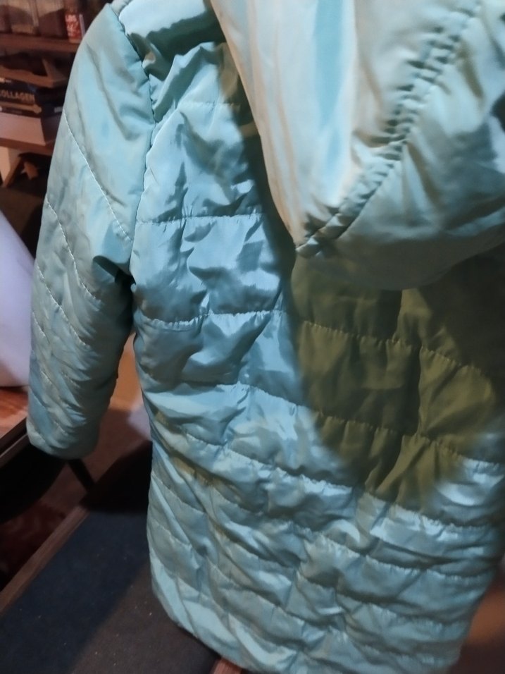 Waikiki Düğmeli Turkuaz kız cocuk Kış Montu - Görsel 2