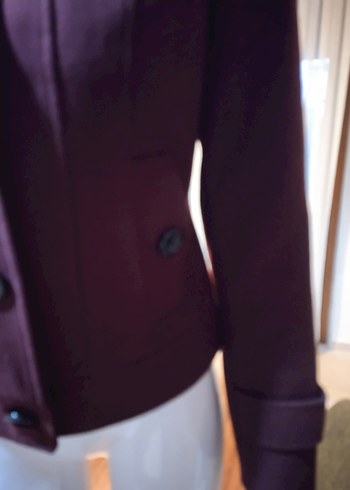 Düğmeli Yüksek Yakalı Kısa Kaban - Görsel 6