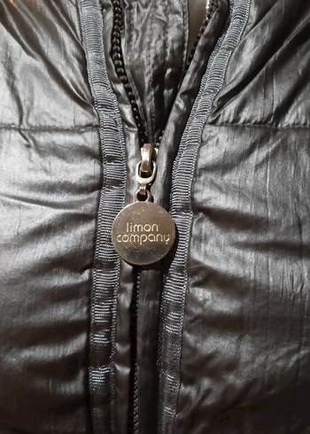 Limon company Siyah Kemerli Kısa Kadın  Kışlık Mont - Görsel 5