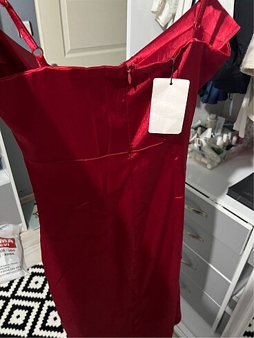 Saten elbise - Görsel 5