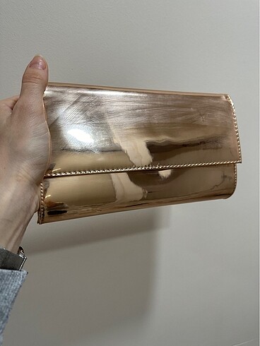 Rose Gold clutch çanta