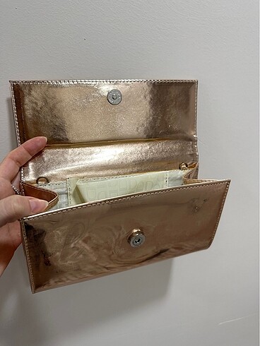 Rose Gold clutch çanta - Görsel 3
