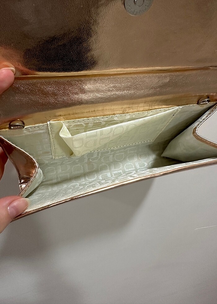 Rose Gold clutch çanta - Görsel 2