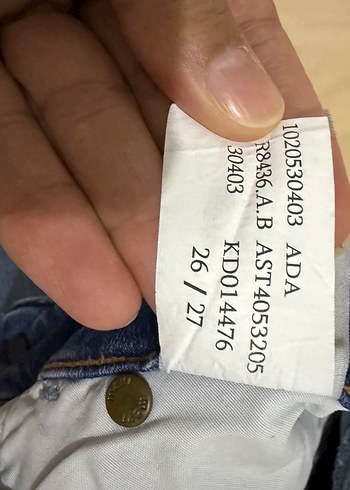 s Beden Mavi Kadın Dar Kesim Midi Kot Pantolon