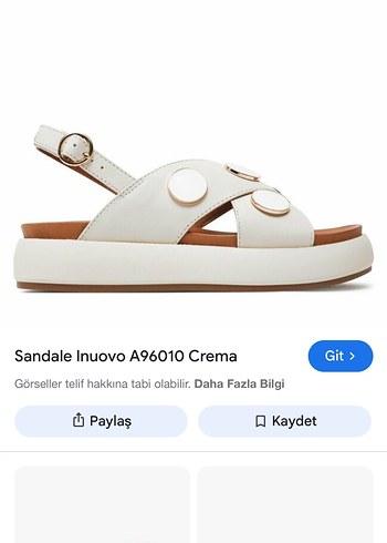 Derimod Derimod Beyaz Platform Topuklu Kadın Sandalet
