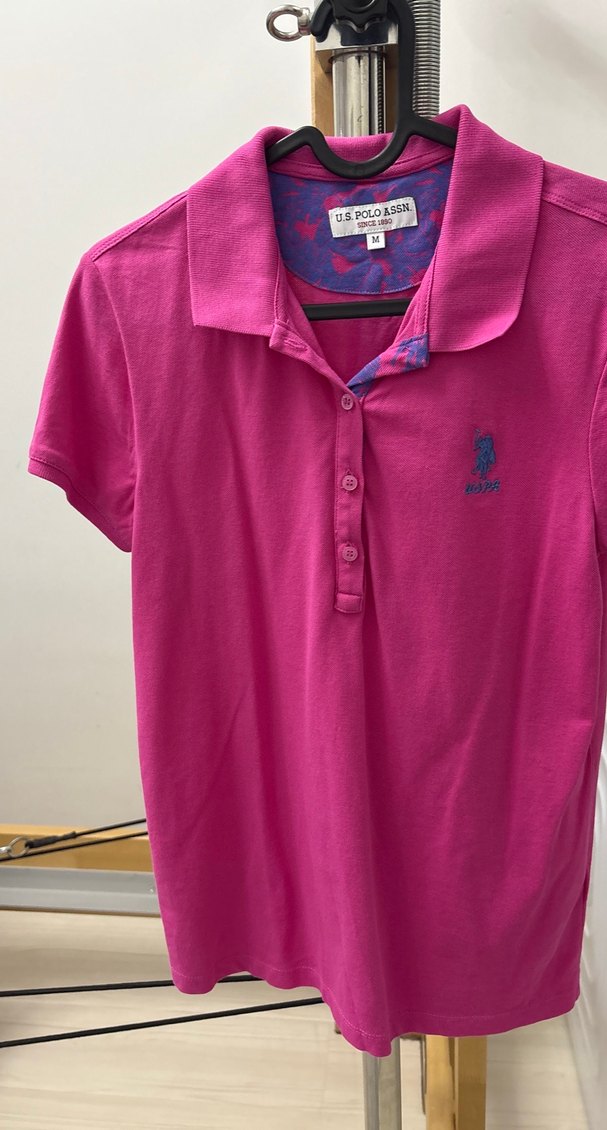 U.S. Polo Assn. Pembe Kısa Kollu Polo Yaka Tişört — görsel 2/4