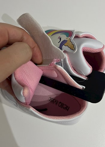 Renkli Unicorn Desenli Kız Bebek İlk Adım Ayakkabısı - Görsel 4