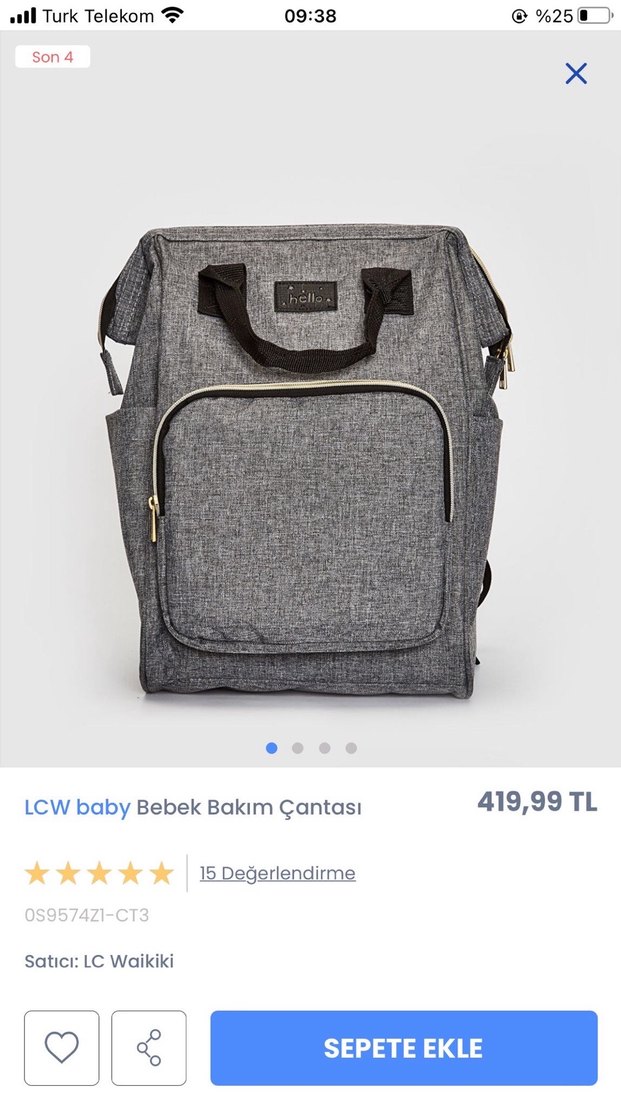 Gri Bebek Çantası - Görsel 5