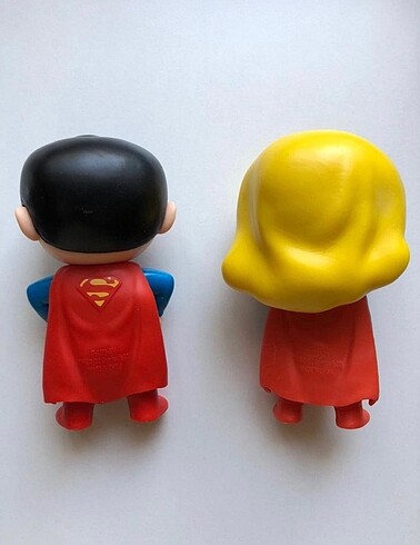  DC Super Man ve Girl figürleri
