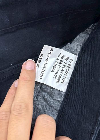 38 Beden Düğmeli Siyah Mini Denim Etek