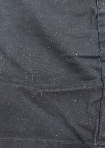 Diğer Düğmeli Siyah Mini Denim Etek