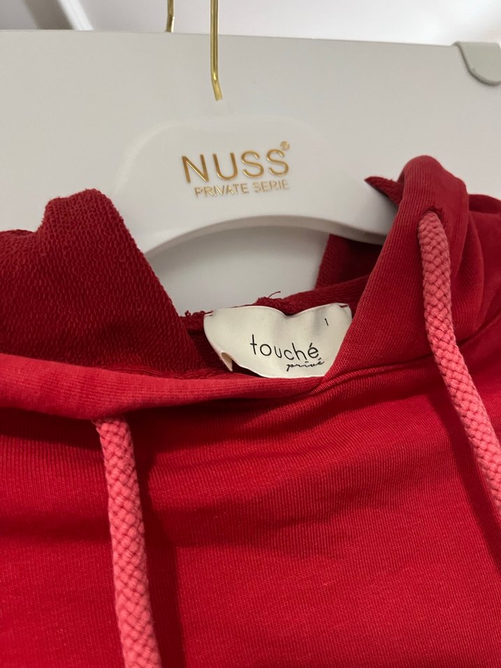 Touche Kırmızı Kapüşonlu Uzun Kadın Elbise - Görsel 2