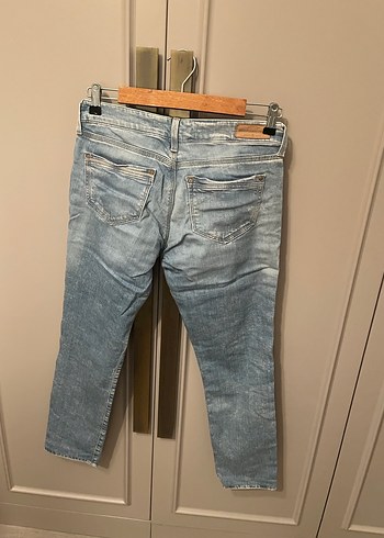 Mavi düşük bel jean - Görsel 3