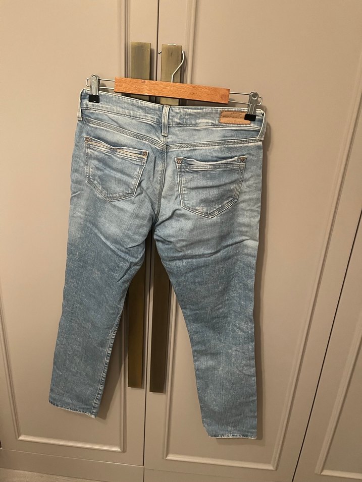 Mavi düşük bel jean - Görsel 3