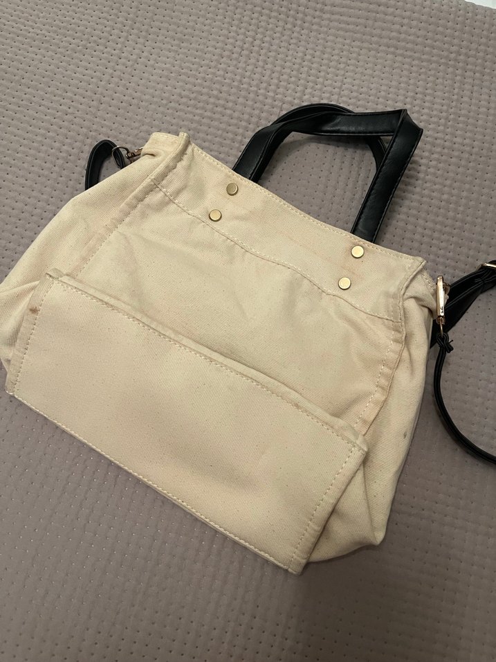 Manuka krem deri detaylı çanta - Görsel 2