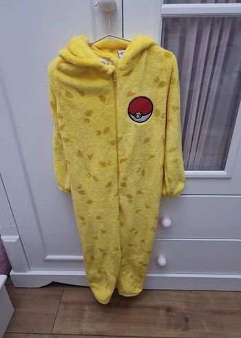 Sarı Çocuk Peluş Pokemon Kostümü