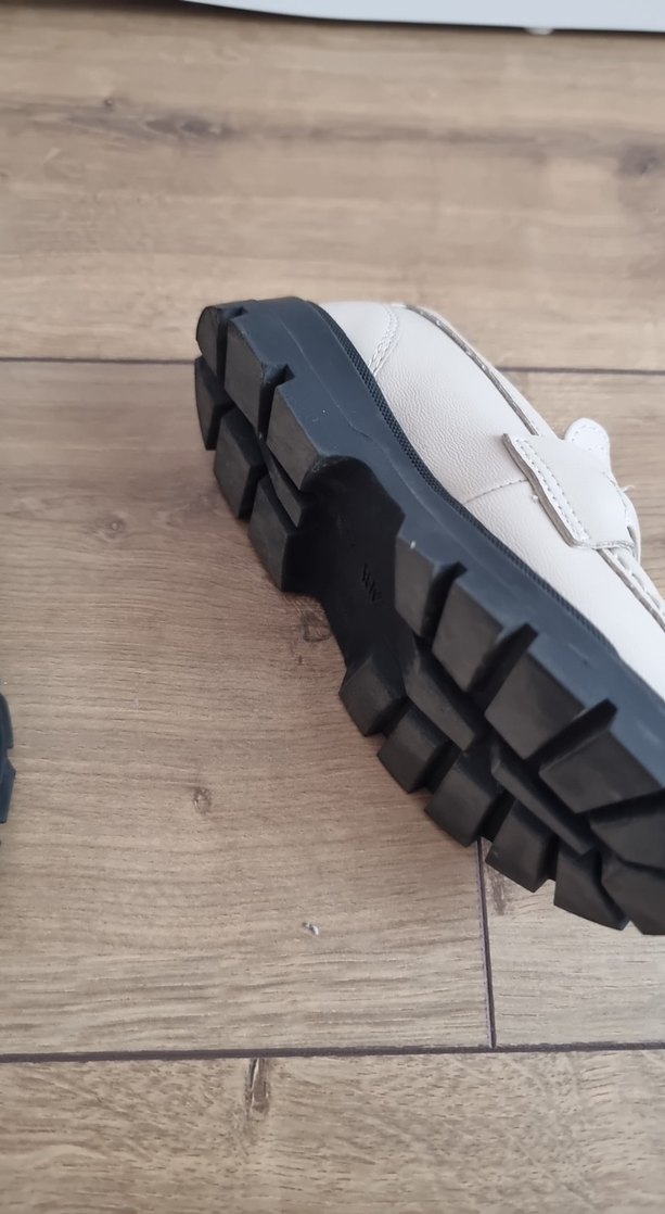 Beyaz Tokalı cocuk Loafer Blok Topuk - Görsel 3