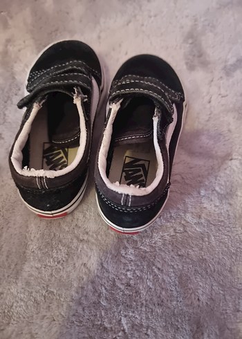 24 Beden gri Renk Vans Çocuk Cırtcırtlı Spor Ayakkabı