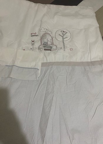 Beyaz Gri Desenli Çocuk Uyku Seti - Görsel 3