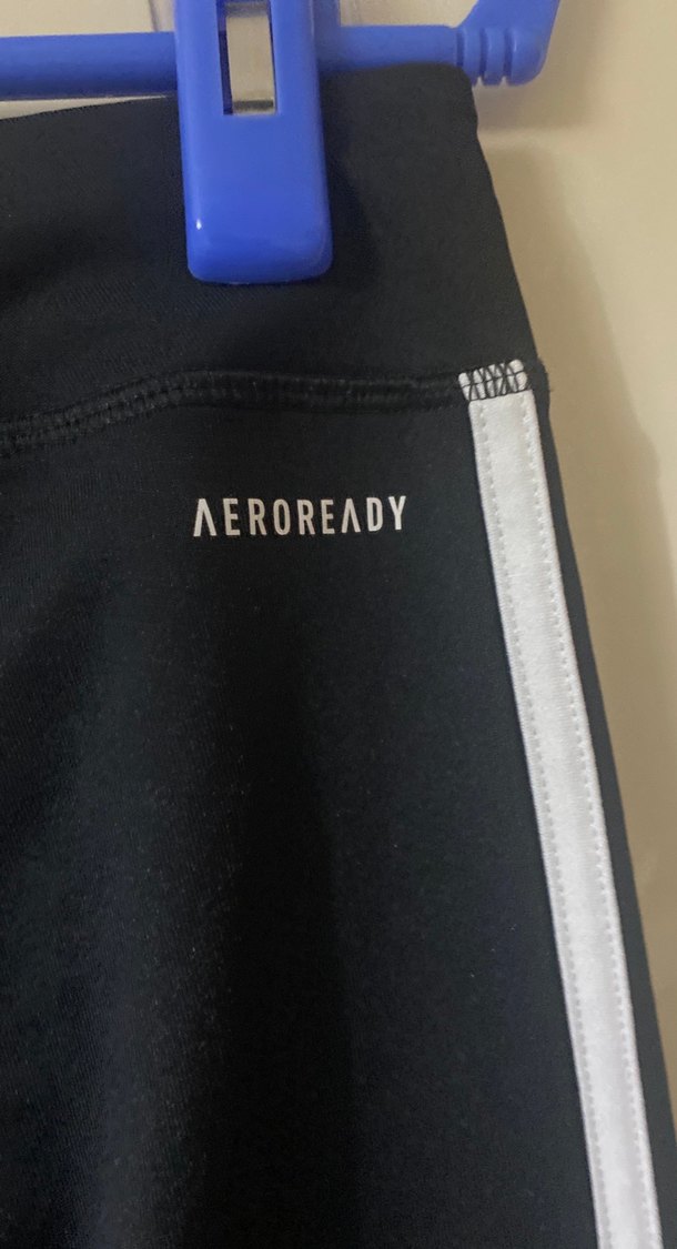 Kız Siyah Adidas Şeritli Tayt - Görsel 4