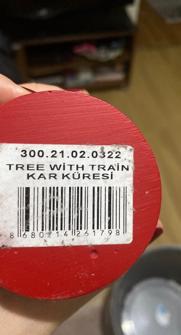 Renkli Kırmızı Kar Küresi Figürü - Görsel 4