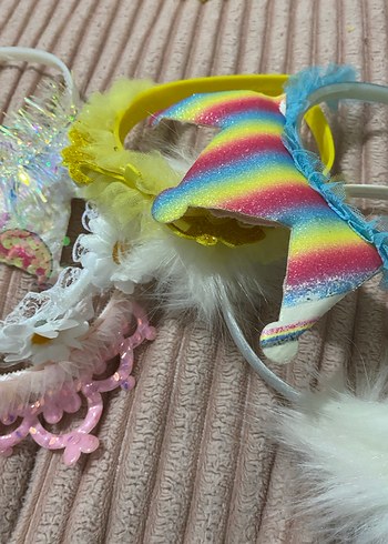 Dantel ve Nakış Detaylı Pembe Bohem Saç Bantları - Görsel 3