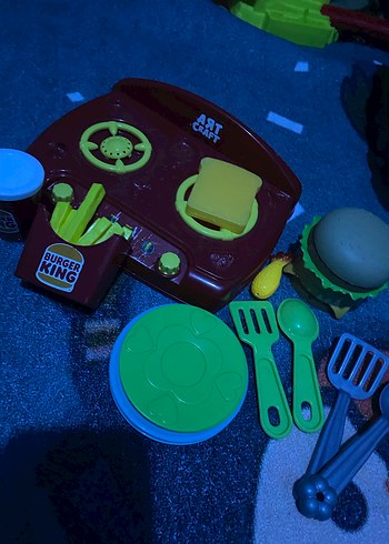 Renkli Oyuncak Mutfak Seti ve Hamburger - Görsel 5