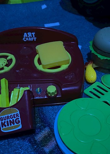 Renkli Oyuncak Mutfak Seti ve Hamburger - Görsel 4